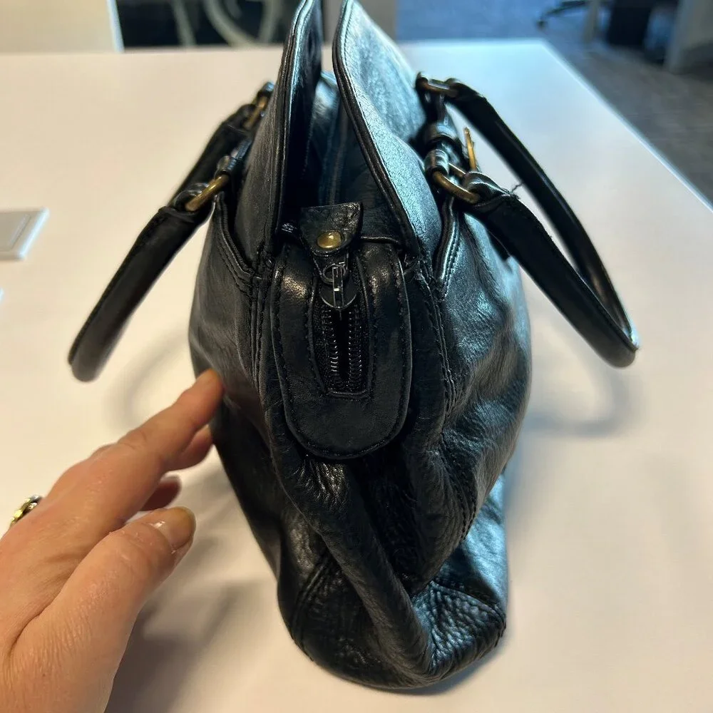 Etienne Aigner Soft Leather Small Top Handle Purse 9" tall x 12" wide x 3" deep - Picture 8 of 10